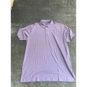 Fresh Clean Threads Polo Shirt Mens 2XL Tall Purple Soft Cotton Golf Performance